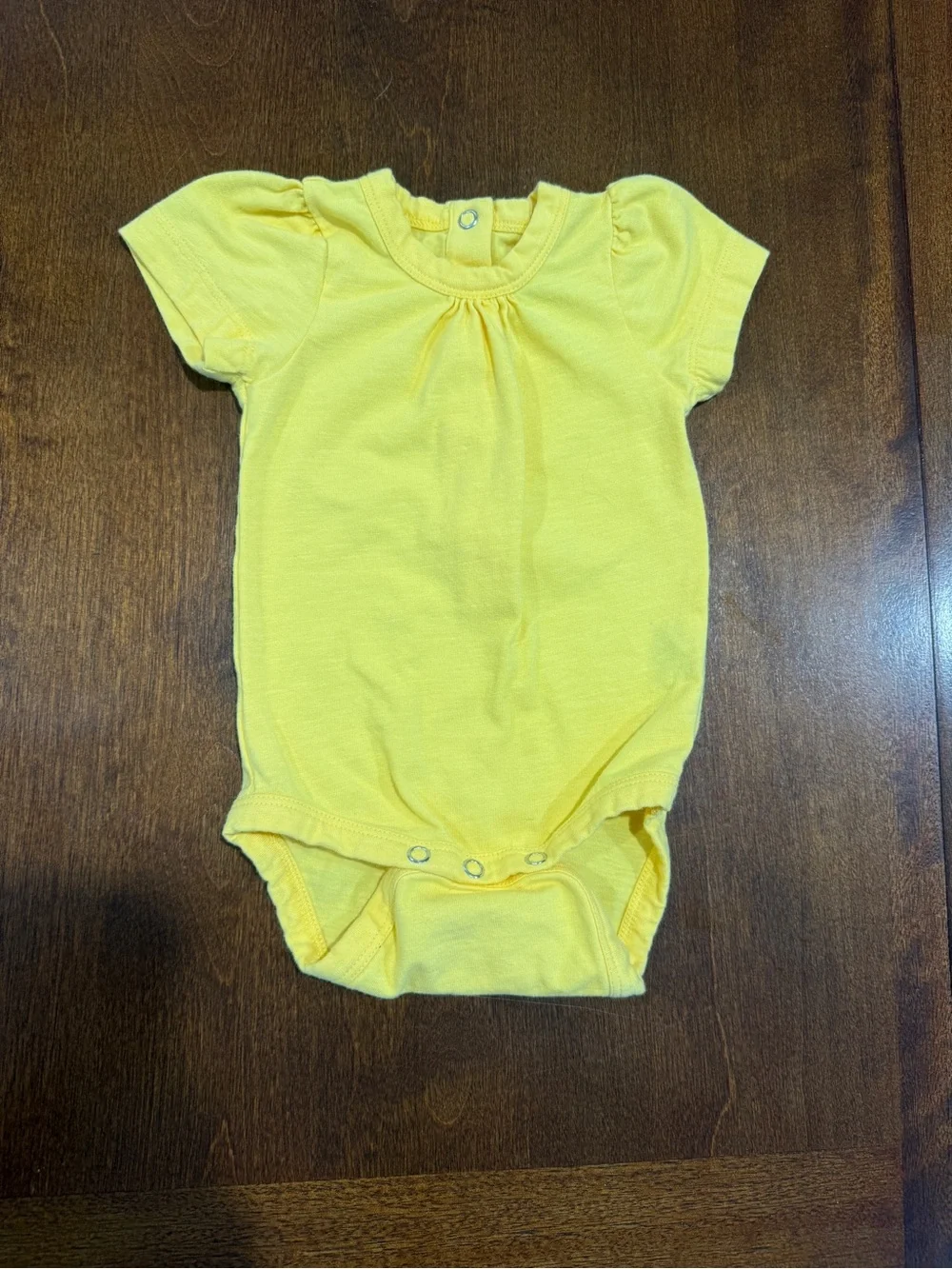 Kate Quinn Golden Yellow Short-Sleeve Baby Bodysuit